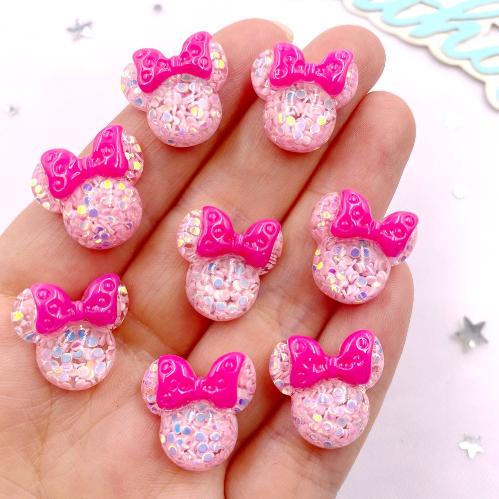 Embellishment Glue Craft - 20 piezas Mini lazo de dibujos