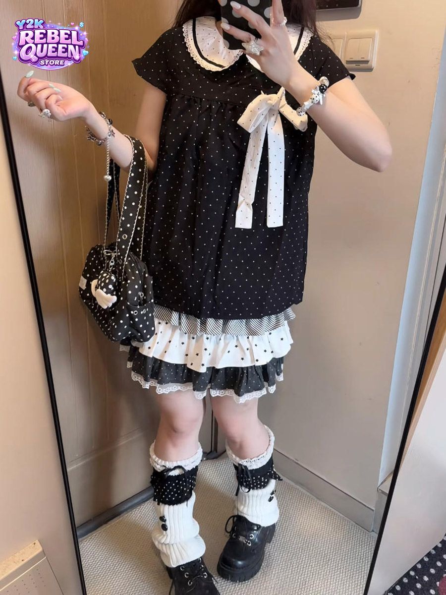 Elastic Lace Trim - Conjunto de 2 piezas Y2K Kawaii
