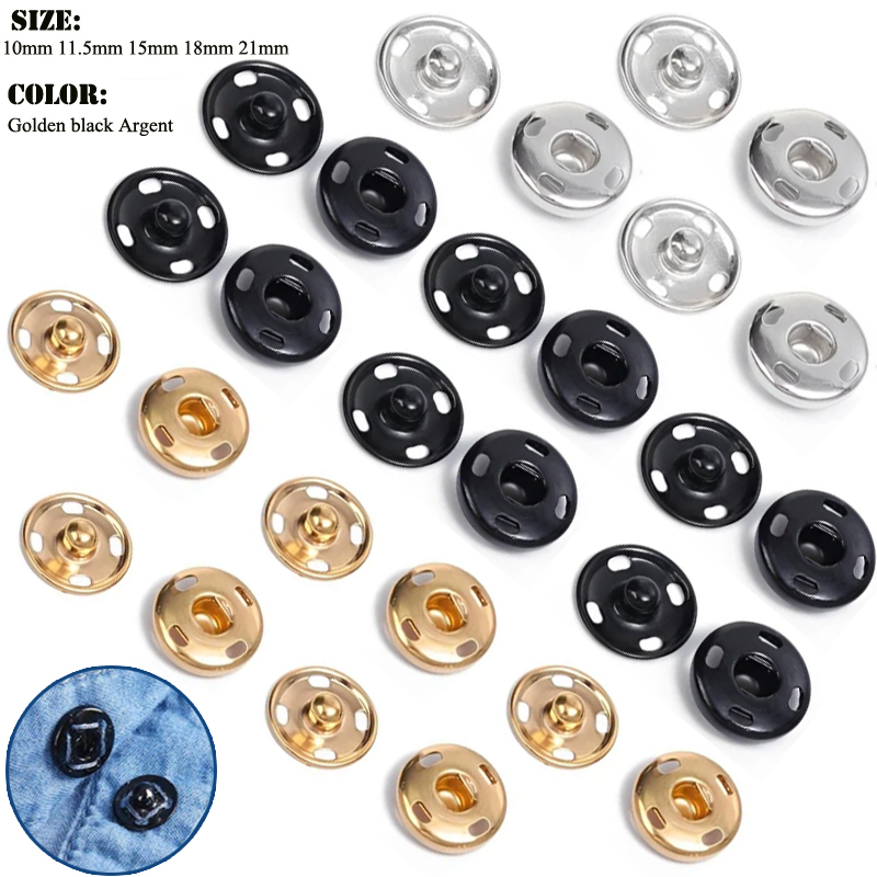 Iron On Stud Set - Juego de 10/50 botones a presión