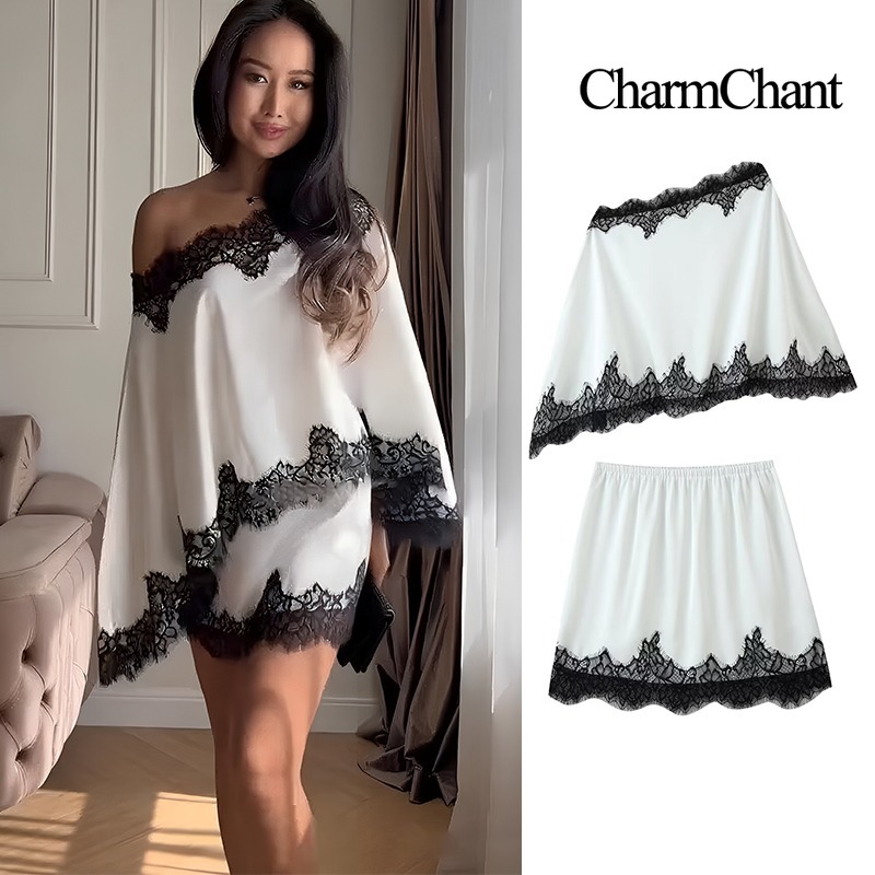 Elastic Lace Trim - Conjunto de Dos Piezas CHARMCHANT para