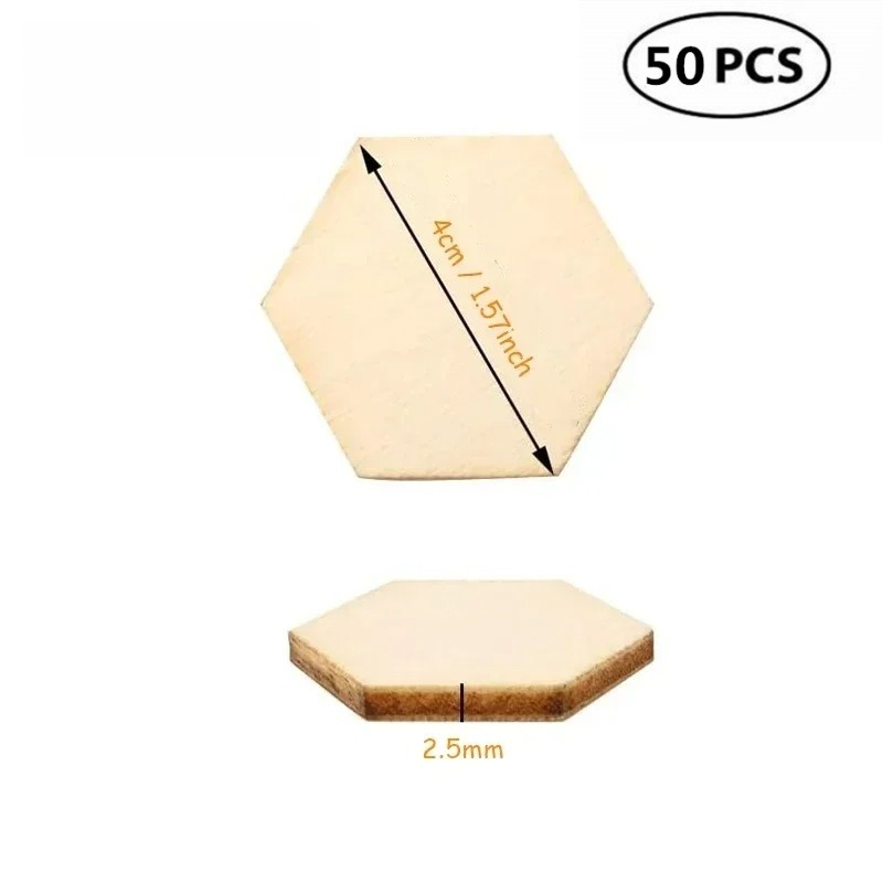 50 Uds. De piezas hexagonales  - Craft Embellishments reseña y precio