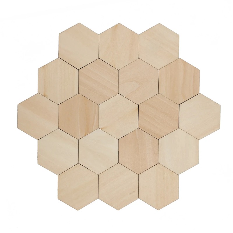 Rebanadas hexagonales de mader - Christmas Craft Embellishment reseña y precio
