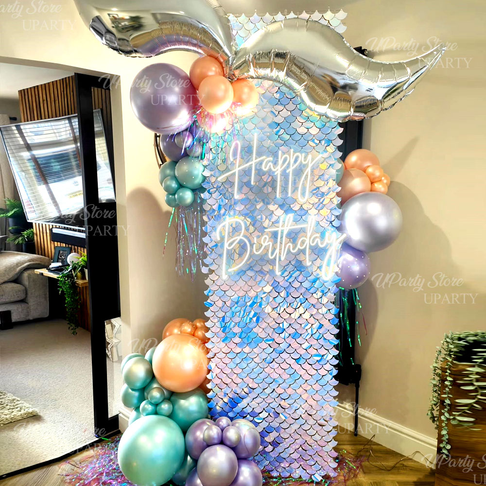 12 Paneles de Pared con Lentej - Sequin Fabric Panel reseña y precio