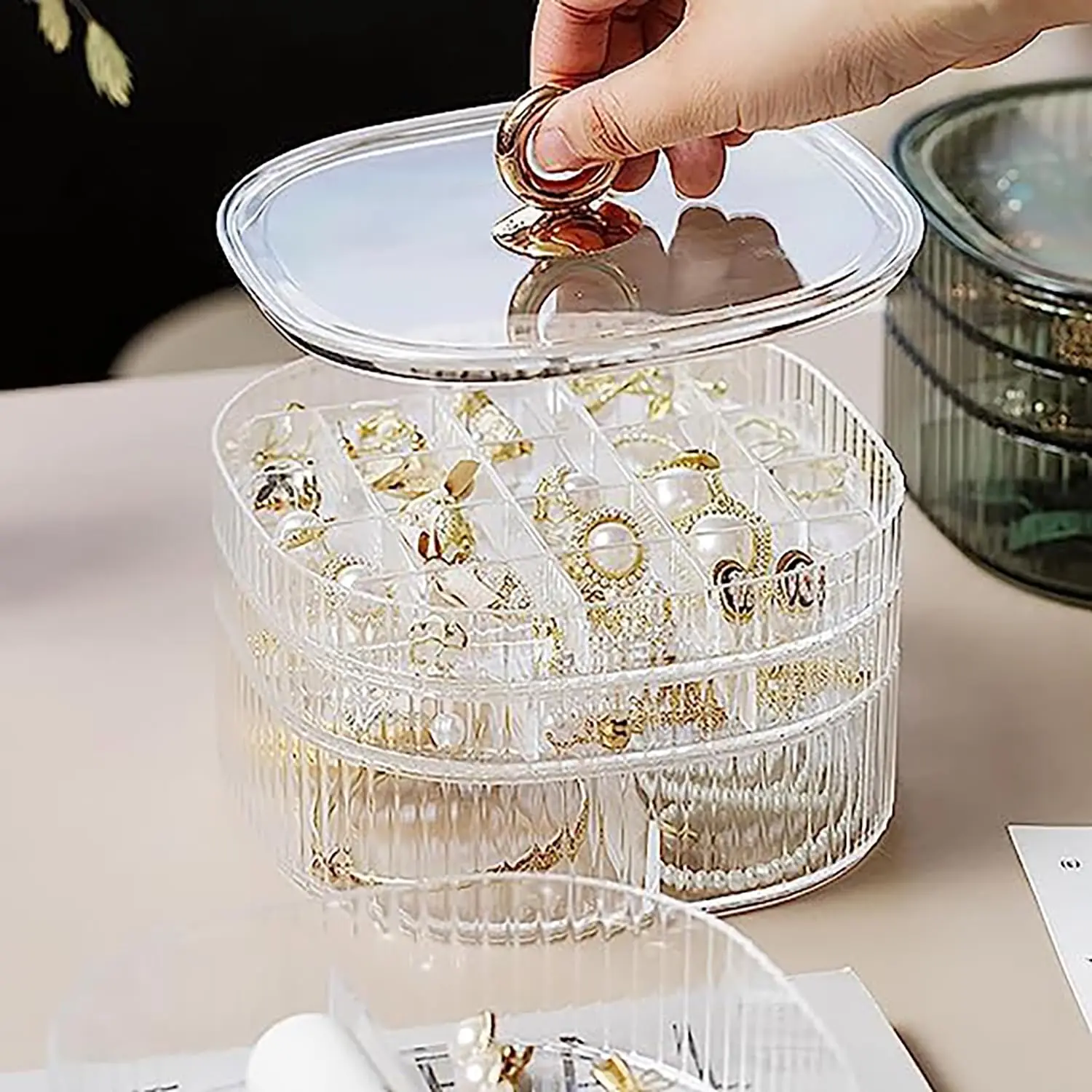 Caja de joyería, organizador d - Craft Embellishment Storage reseña y precio