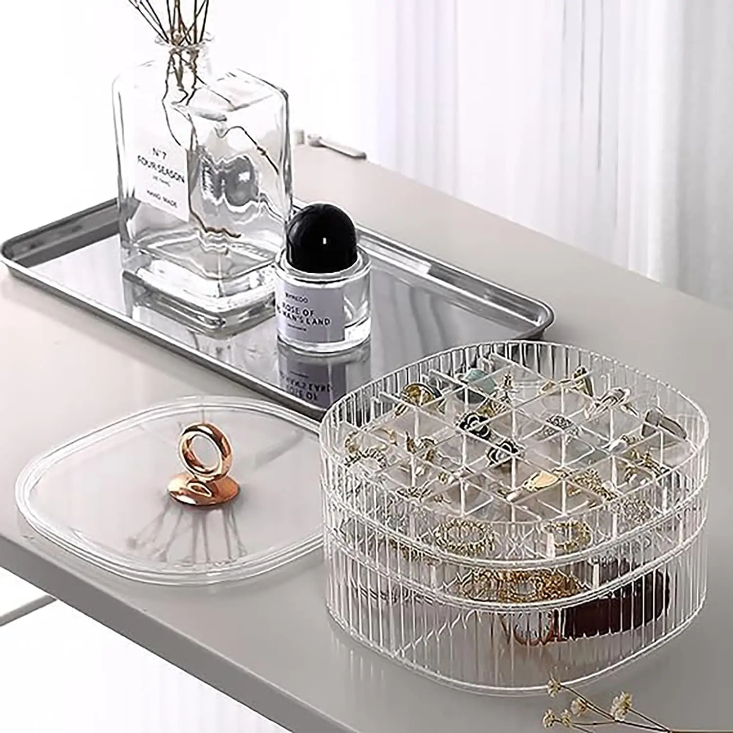 Caja de joyería, organizador d - Craft Embellishment Storage reseña y precio