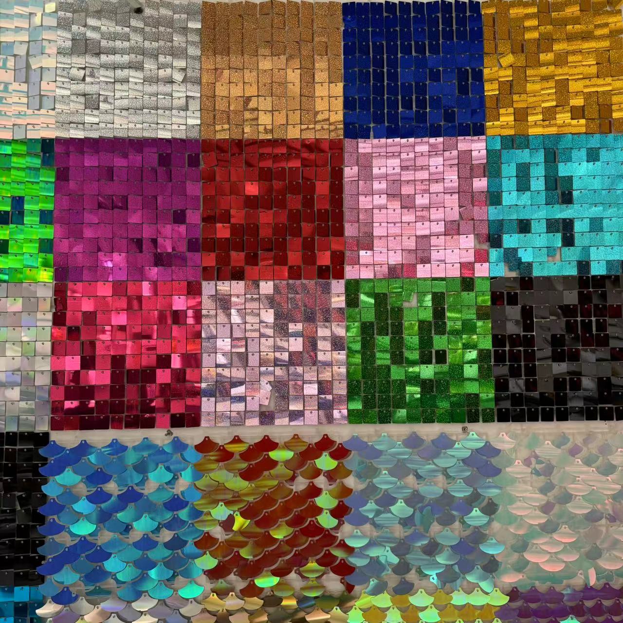 Painéis de fondo de pared bril - Sequin Fabric Panel reseña y precio