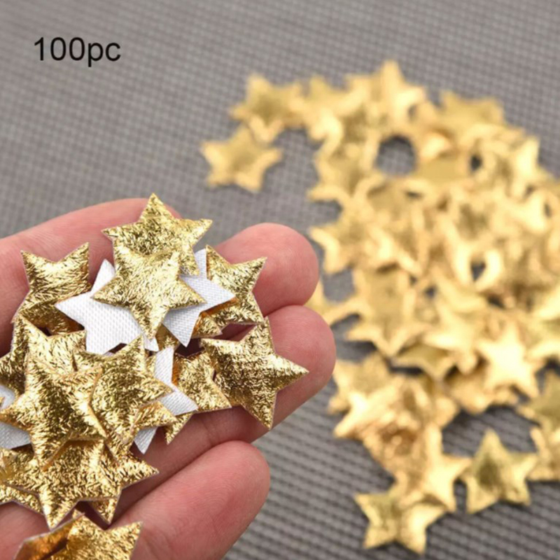 100 Uds. Estrellas doradas/pla - Christmas Craft Embellishment reseña y precio
